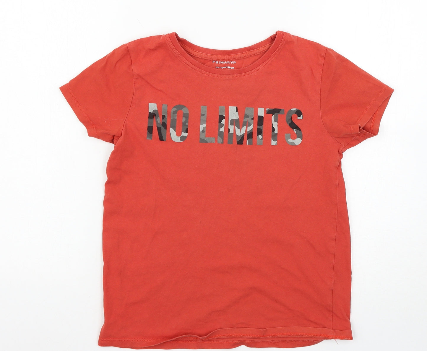 Primark Boys Red   Basic T-Shirt Size 10-11 Years