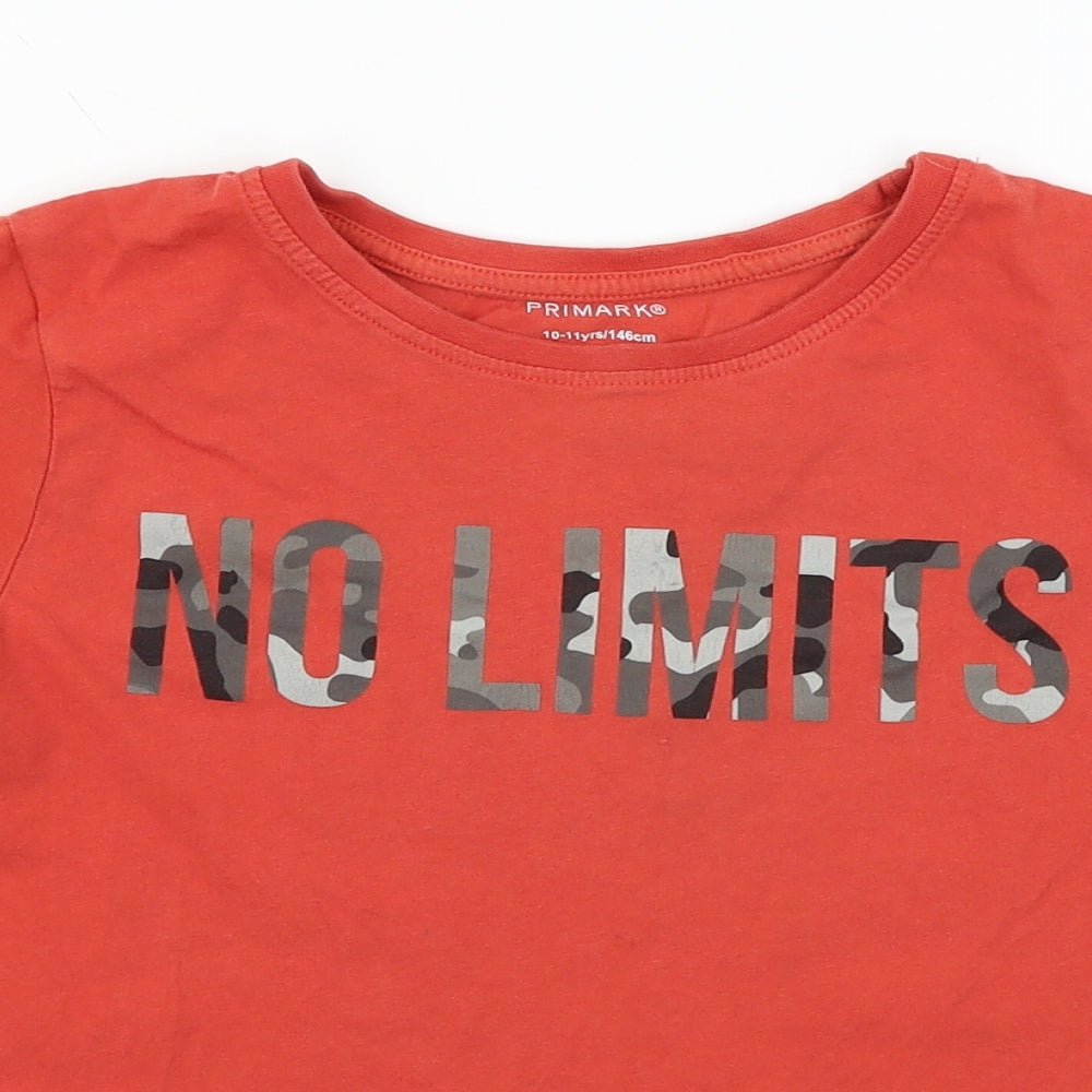 Primark Boys Red   Basic T-Shirt Size 10-11 Years