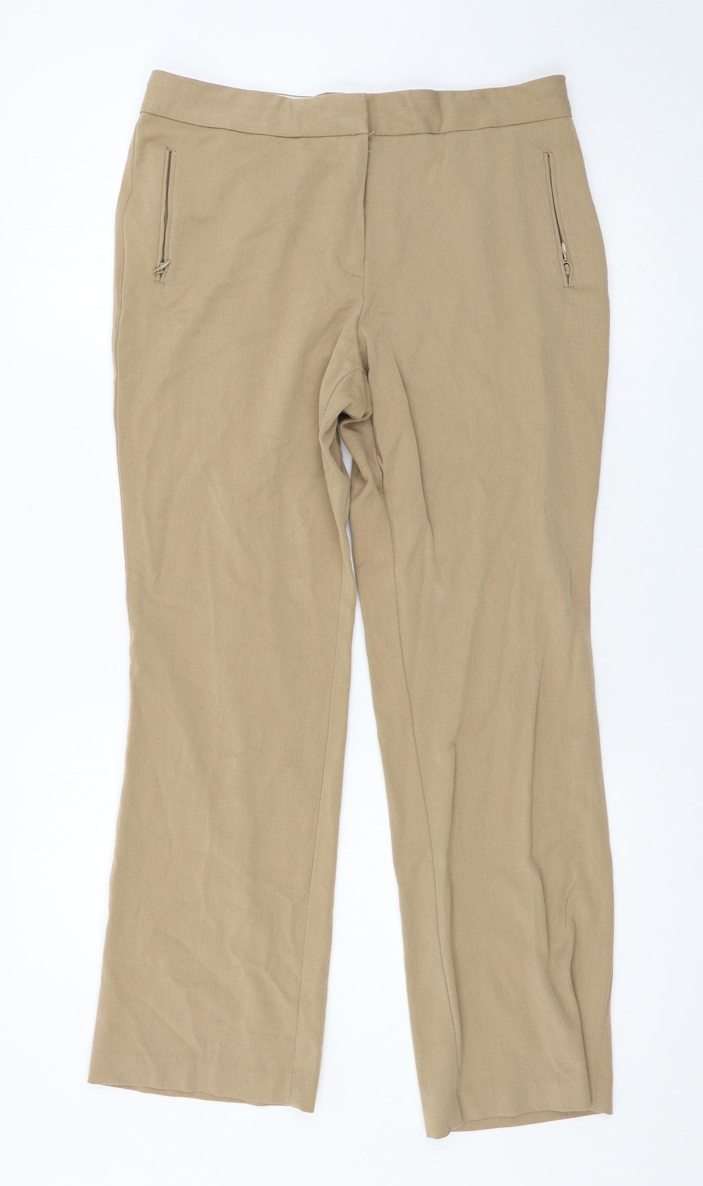 Marks and Spencer Womens Beige   Trousers  Size 12 L27 in