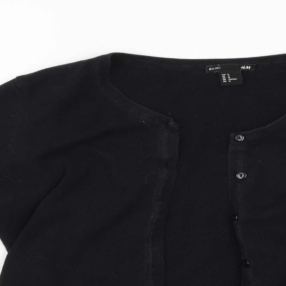 H&M Womens Black   Cardigan Jumper Size M