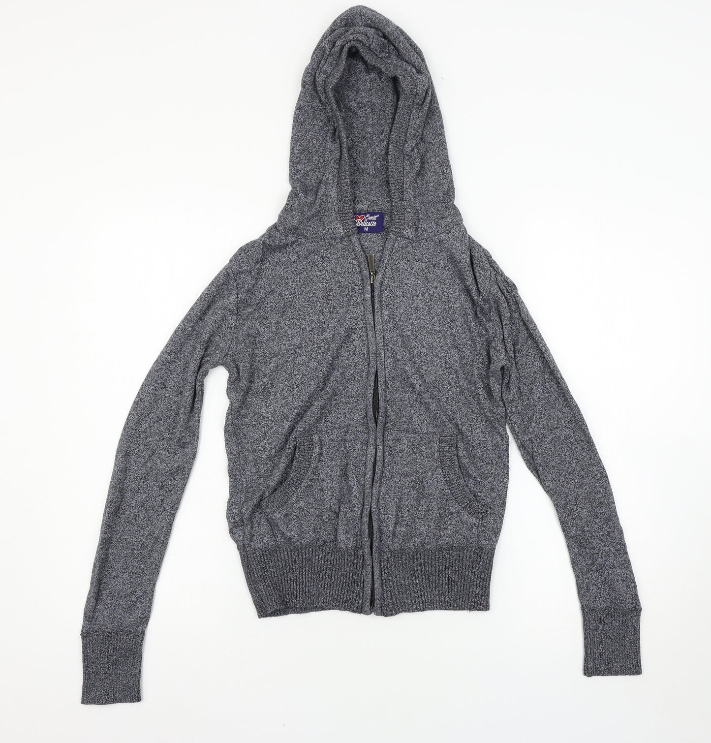 Sweet Delicate Womens Grey   Full Zip Hoodie Size M