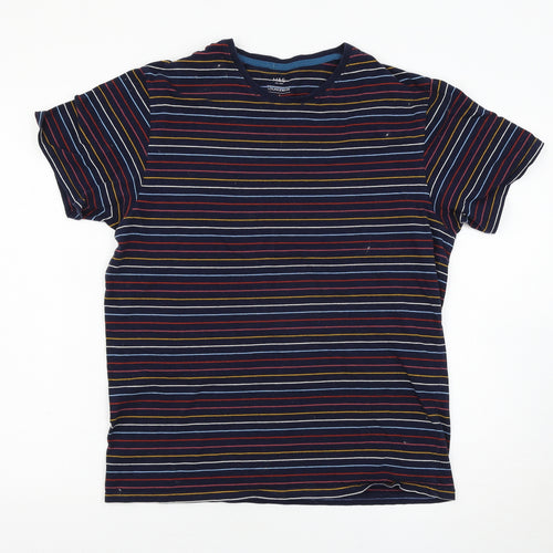 Marks and Spencer Mens Multicoloured Striped   T-Shirt Size S