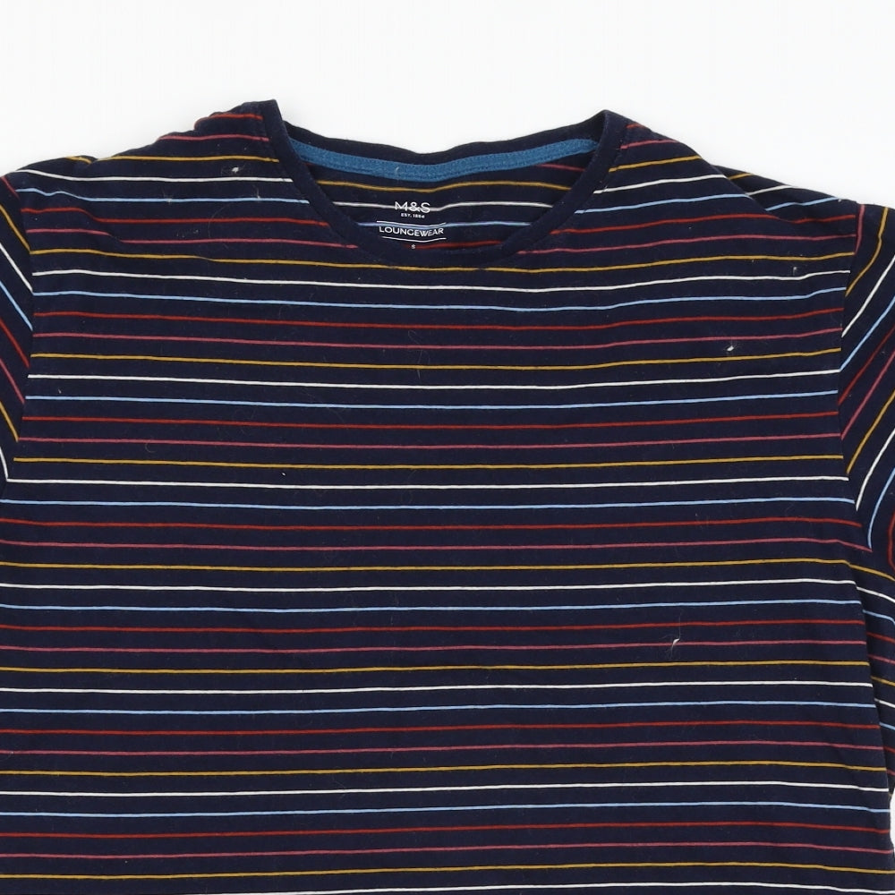 Marks and Spencer Mens Multicoloured Striped   T-Shirt Size S