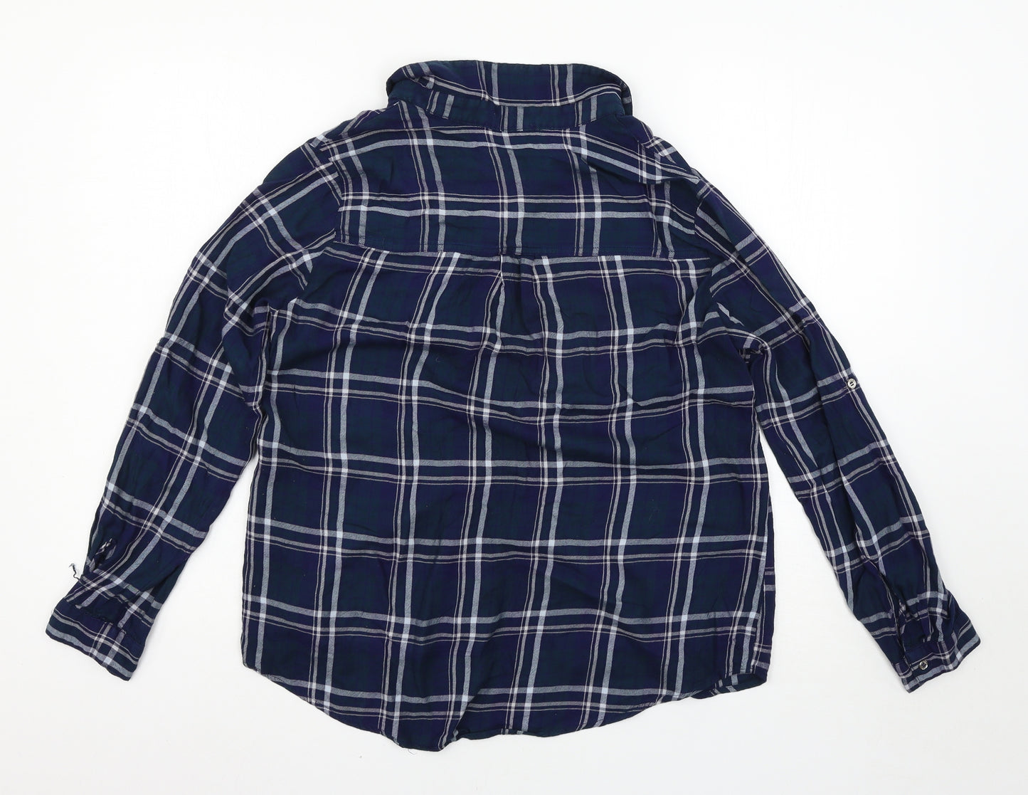 Oasis Womens Black Check  Basic Button-Up Size 12
