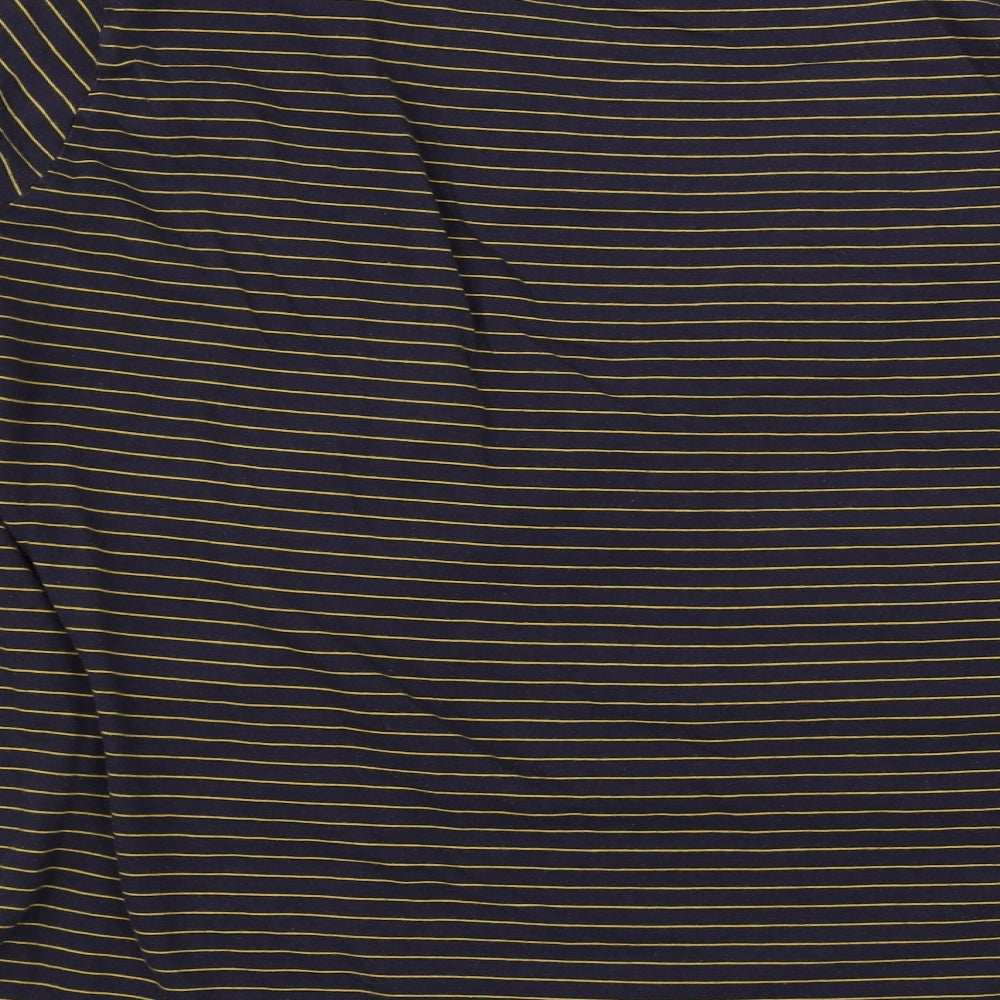 River Island Womens Blue Striped  Basic T-Shirt Size XL