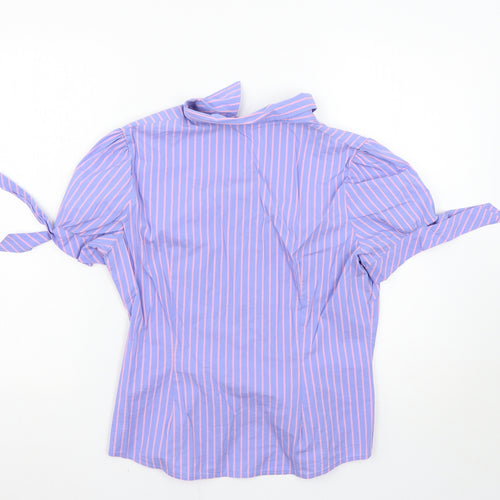 Marks and Spencer Womens Purple Striped  Basic Blouse Size 12