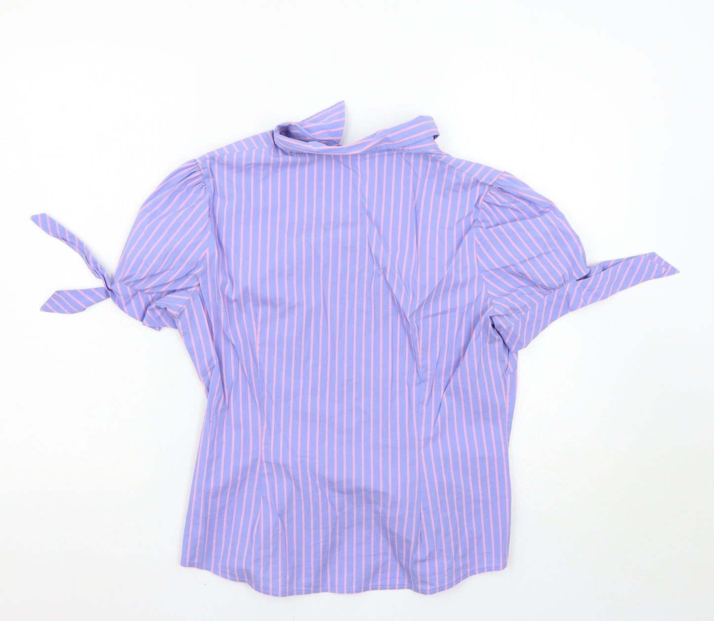 Marks and Spencer Womens Purple Striped  Basic Blouse Size 12