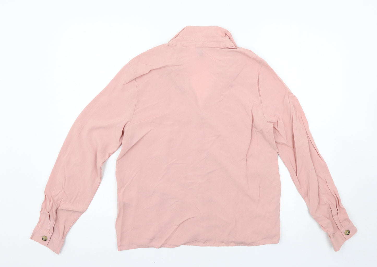 H&M Womens Pink   Basic Blouse Size 8