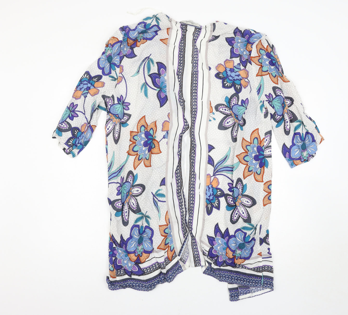 Peacocks Womens Multicoloured Floral  Kimono Blouse Size 14