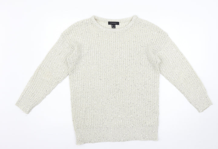 Atmosphere Womens White   Pullover Jumper Size 10
