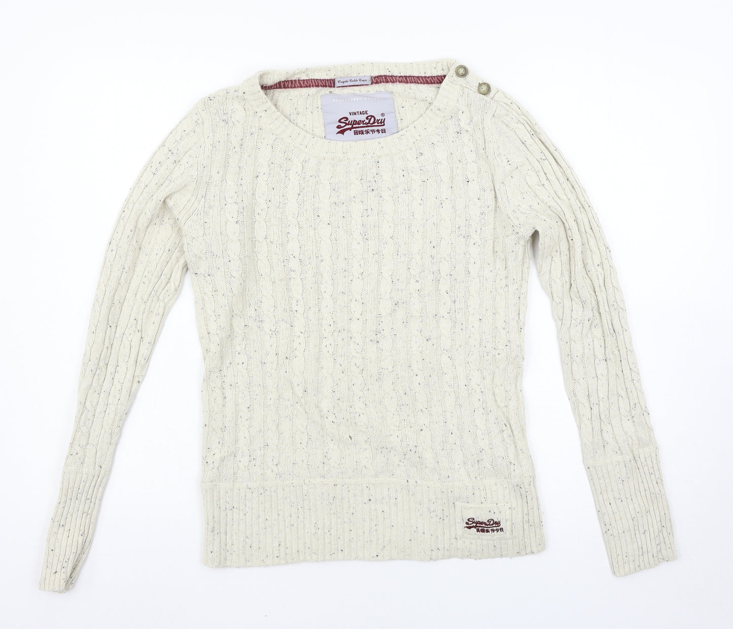 Superdry Womens White   Pullover Jumper Size L