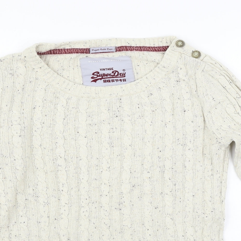 Superdry Womens White   Pullover Jumper Size L