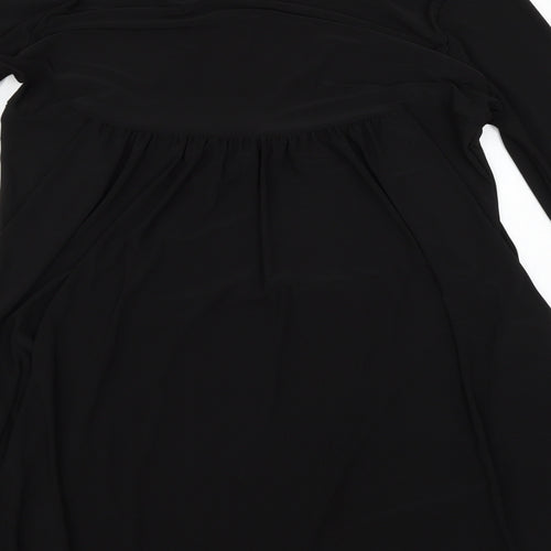 Nicole Womens Black Houndstooth  T-Shirt Dress  Size L