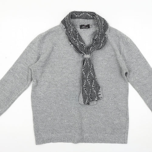 MONIQUE Womens Grey   Pullover Jumper Size M