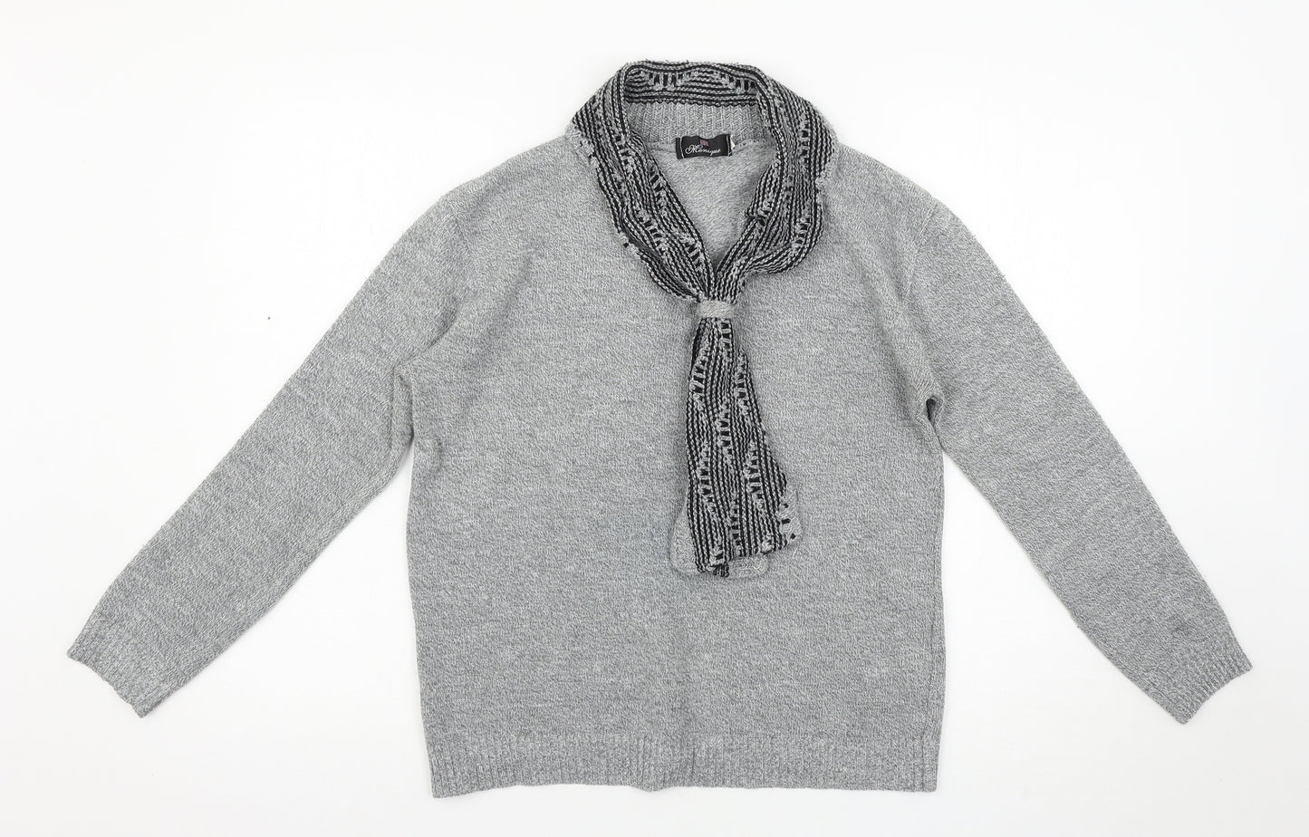 MONIQUE Womens Grey   Pullover Jumper Size M