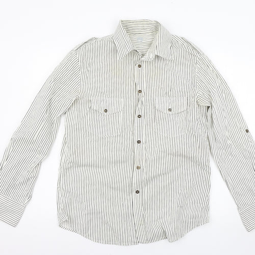 Burton Mens Multicoloured Striped   Button-Up Size M