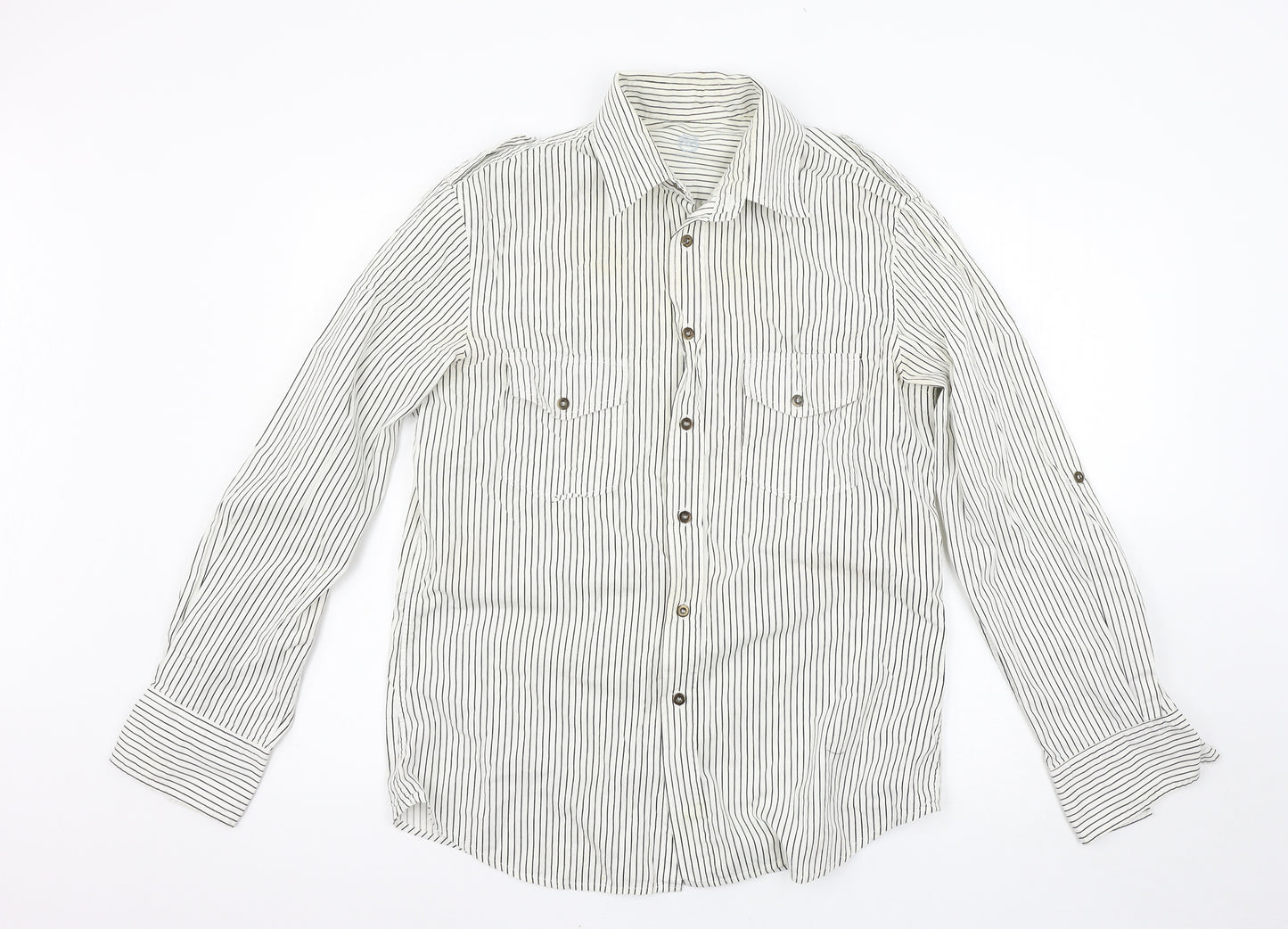 Burton Mens Multicoloured Striped   Button-Up Size M