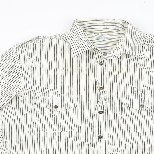 Burton Mens Multicoloured Striped   Button-Up Size M