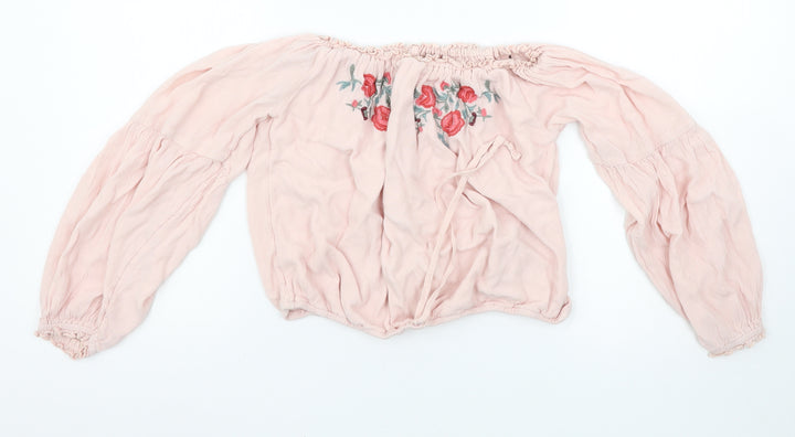 Hollister Womens Pink Basic Blouse Size XS