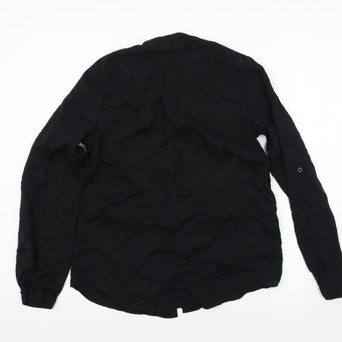 Yessica Womens Black   Basic Button-Up Size 6