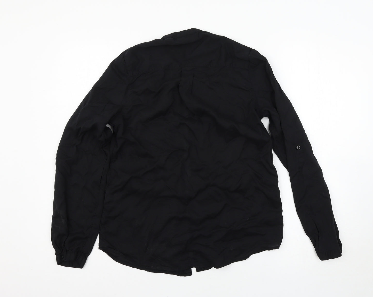 Yessica Womens Black   Basic Button-Up Size 6