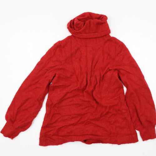 M&Co Womens Red   Pullover Jumper Size 14