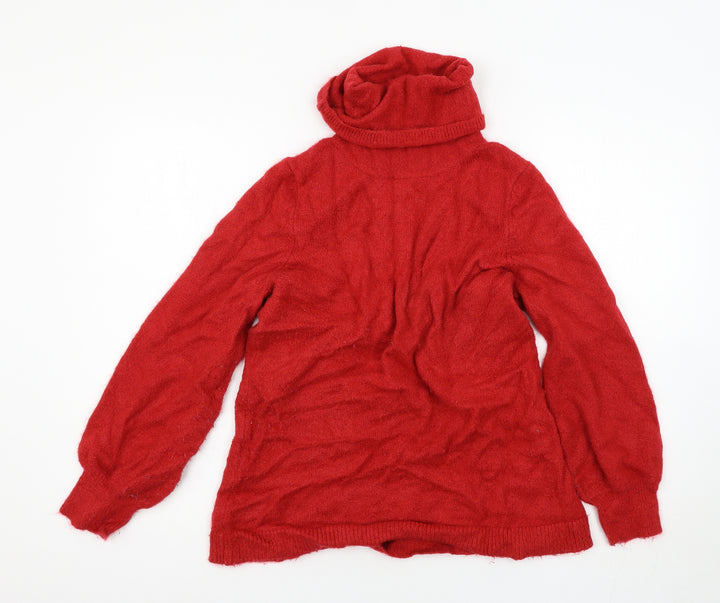 M&Co Womens Red Pullover Jumper Size 14