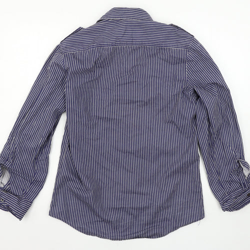 Burton Mens Black Striped   Button-Up Size S