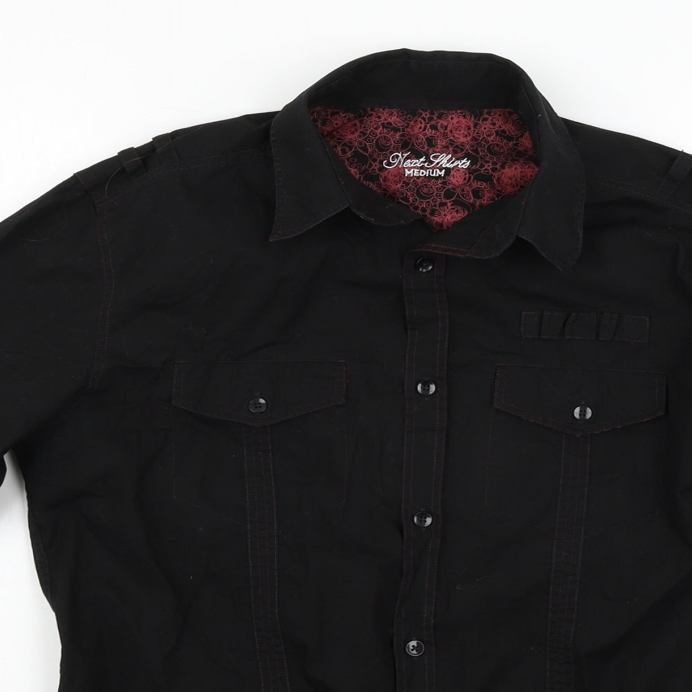 NEXT Mens Black    Button-Up Size M