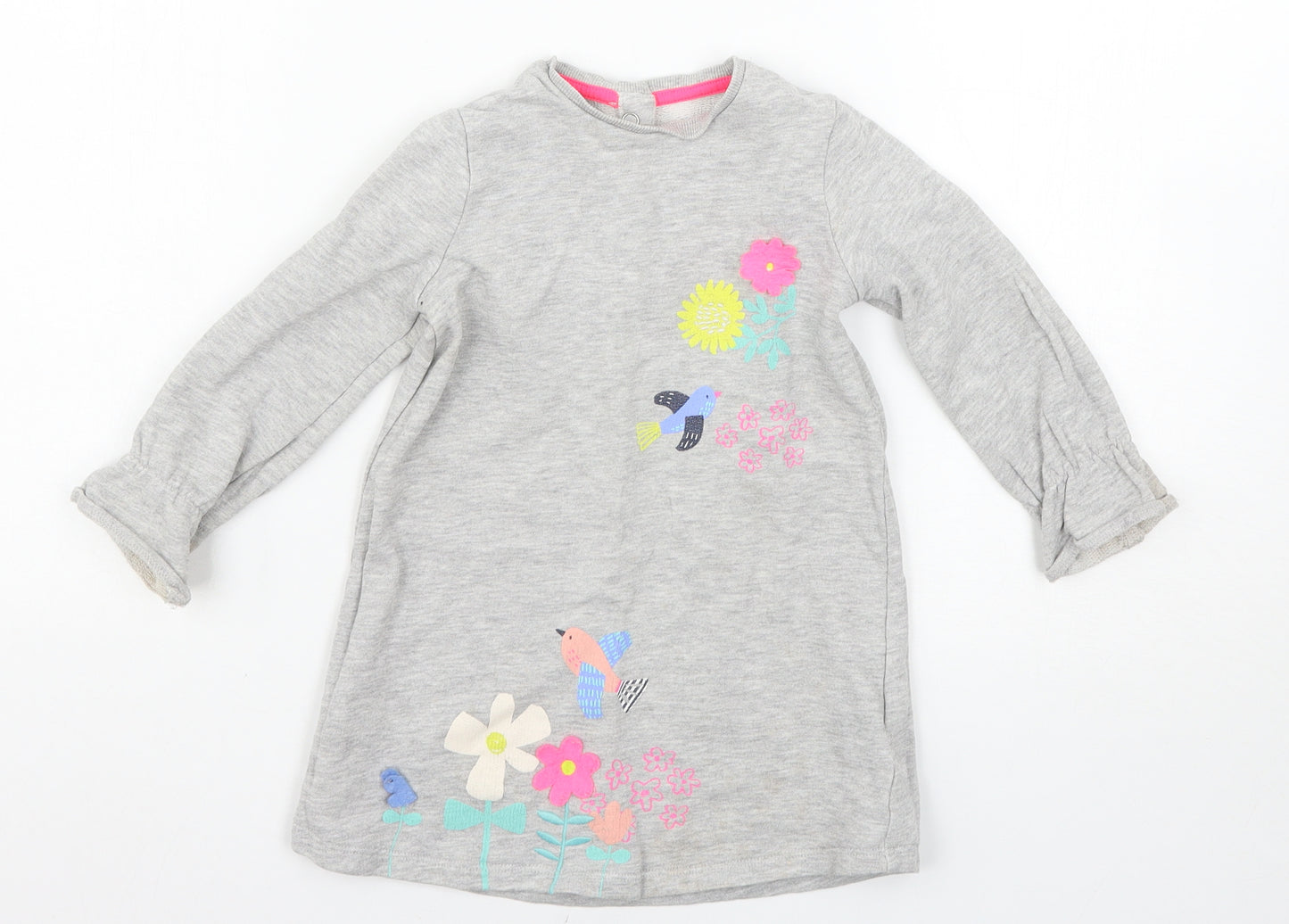 Marks and Spencer Girls Grey   Jumper Dress  Size 2-3 Years