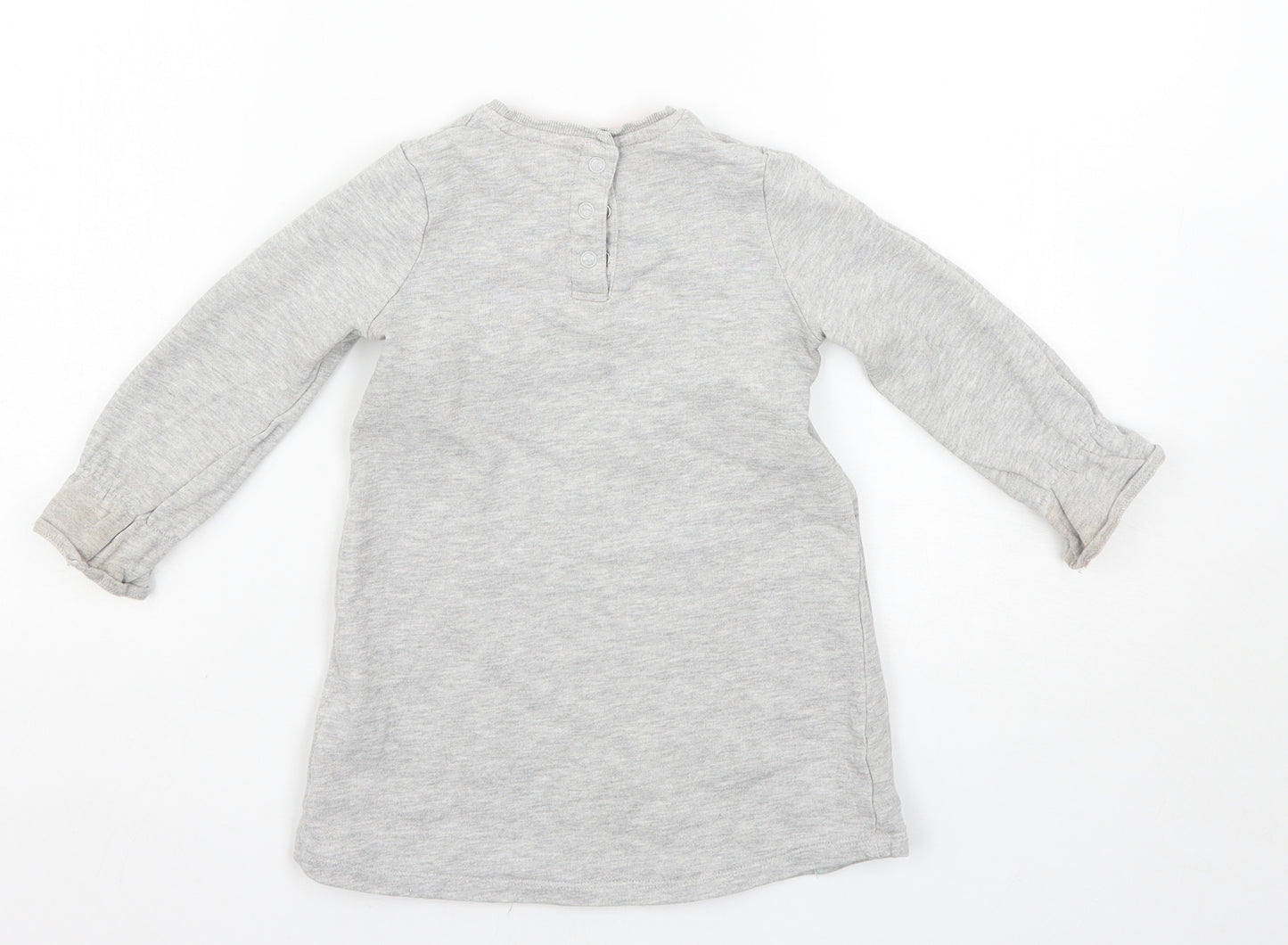 Marks and Spencer Girls Grey   Jumper Dress  Size 2-3 Years