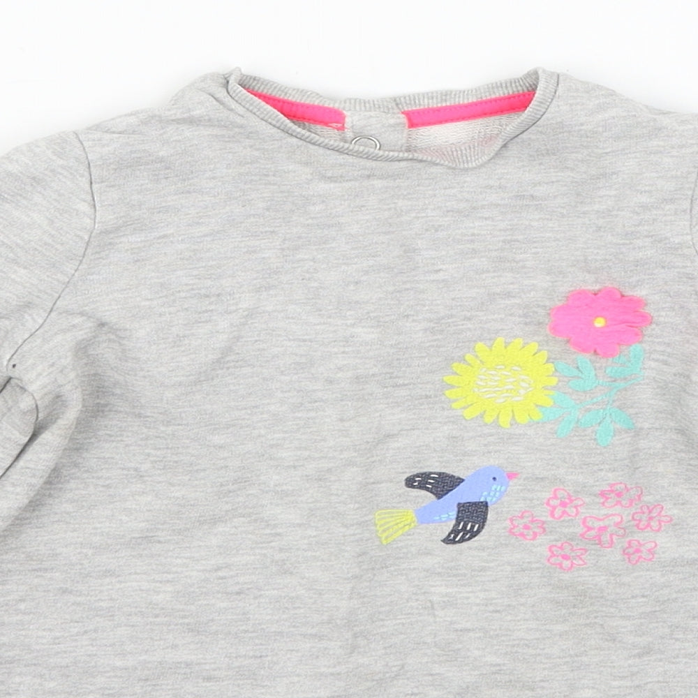 Marks and Spencer Girls Grey   Jumper Dress  Size 2-3 Years