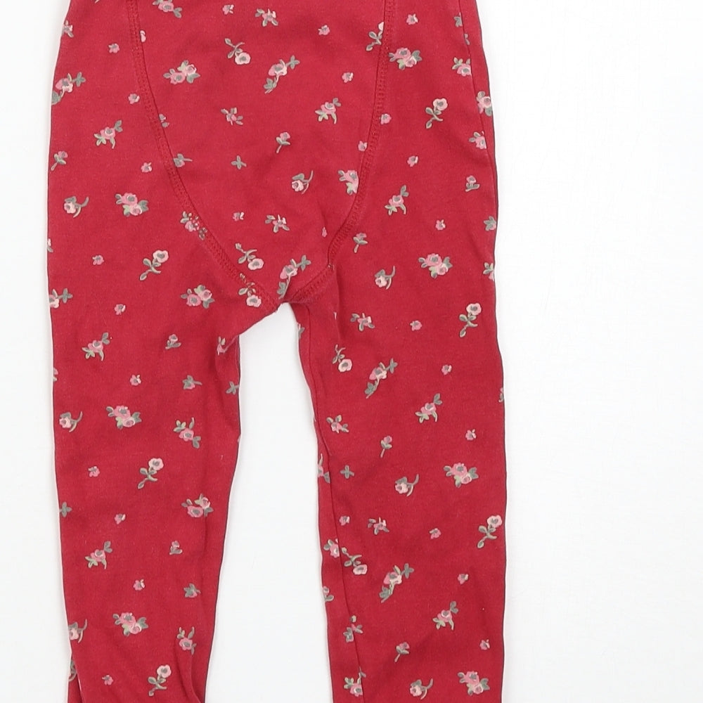 NEXT Girls Red Floral  Jogger Trousers Size 2-3 Years