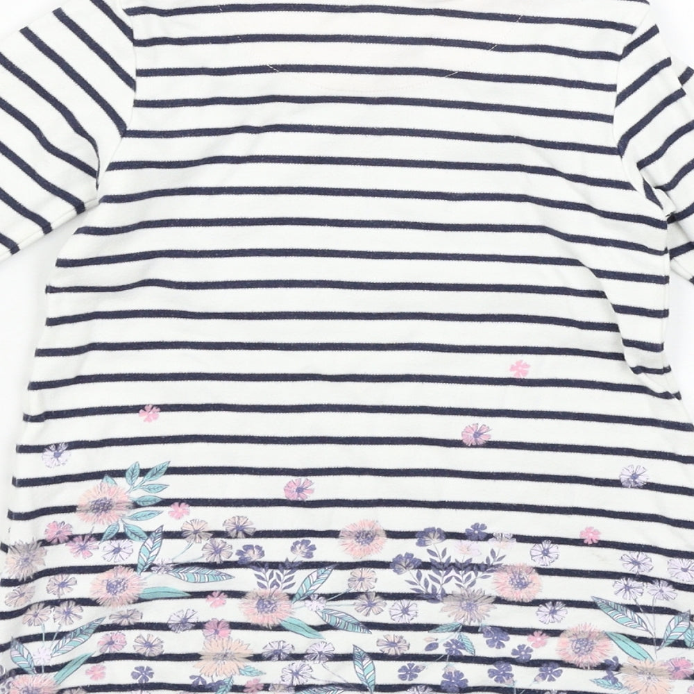 Maine New England Girls Multicoloured Striped  T-Shirt Dress  Size 3-4 Years