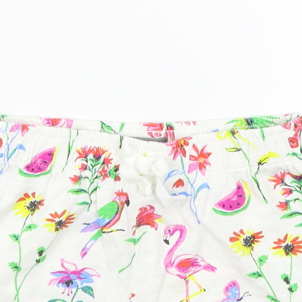 NEXT Girls White   Sweat Shorts Size 2-3 Years