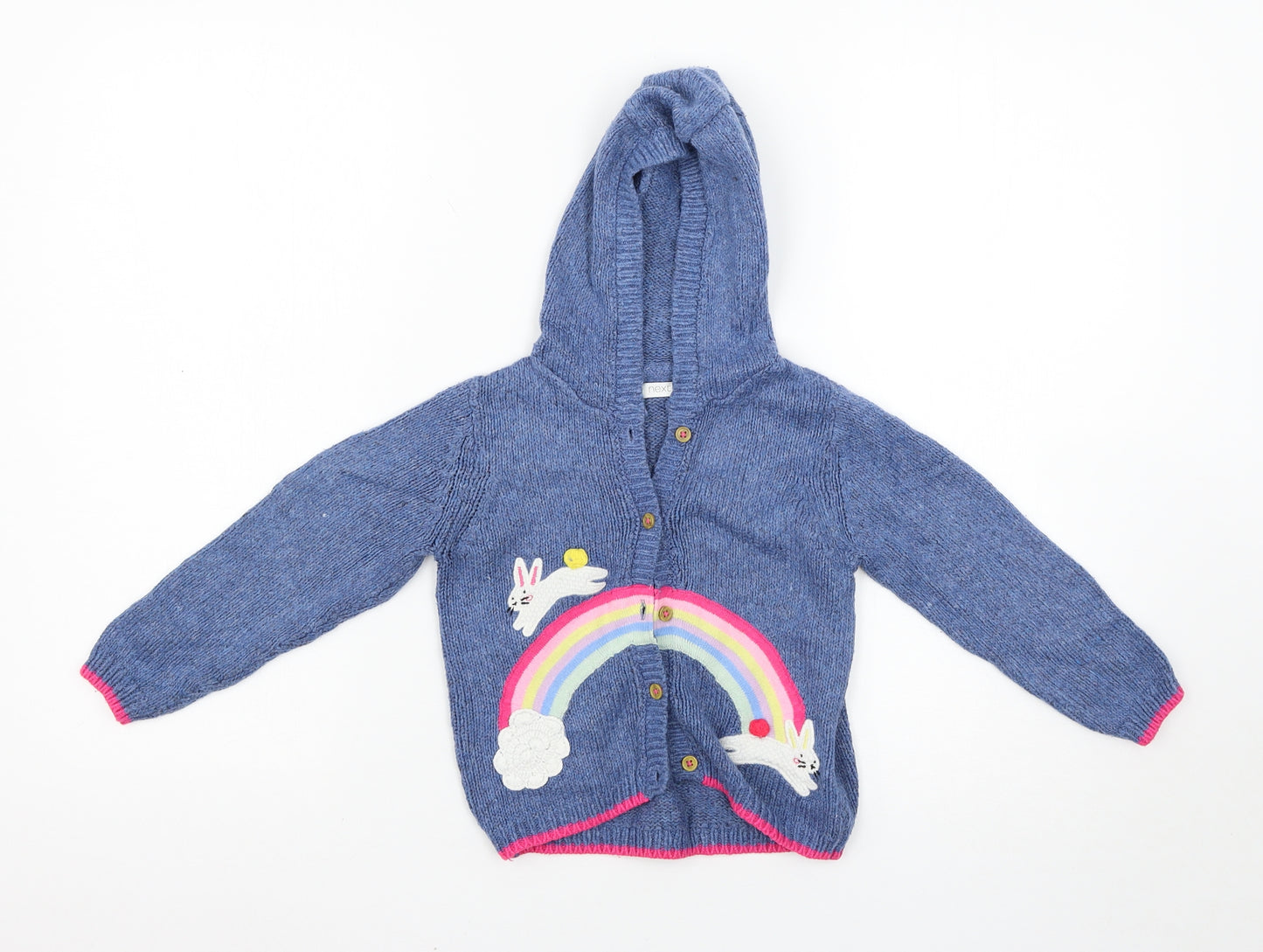 NEXT Girls Blue   Cardigan Jumper Size 2-3 Years