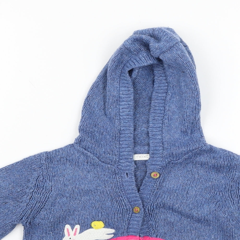 NEXT Girls Blue   Cardigan Jumper Size 2-3 Years