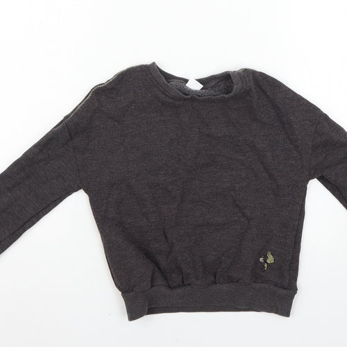 NEXT Girls Black   Pullover Sweatshirt Size 7 Years