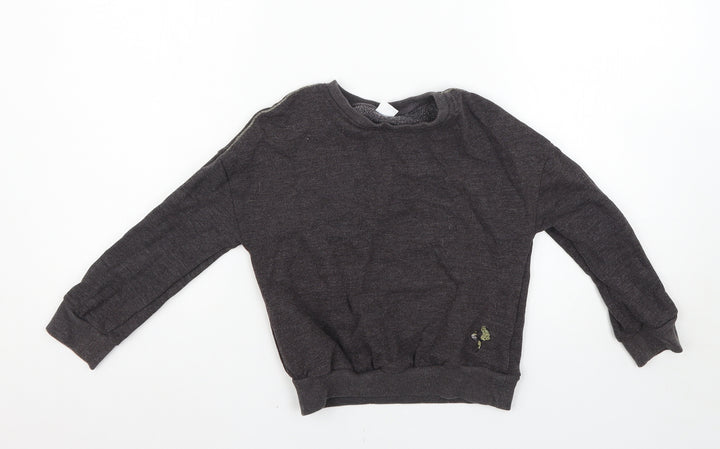 NEXT Girls Black Pullover Sweatshirt Size 7 Years