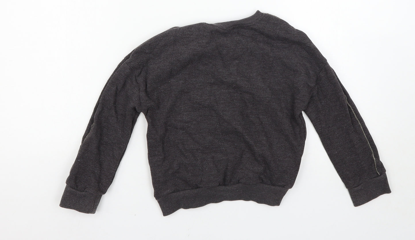 NEXT Girls Black   Pullover Sweatshirt Size 7 Years