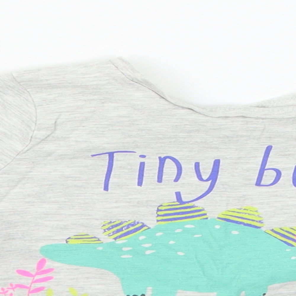 George Girls Grey   Basic T-Shirt Size 2-3 Years