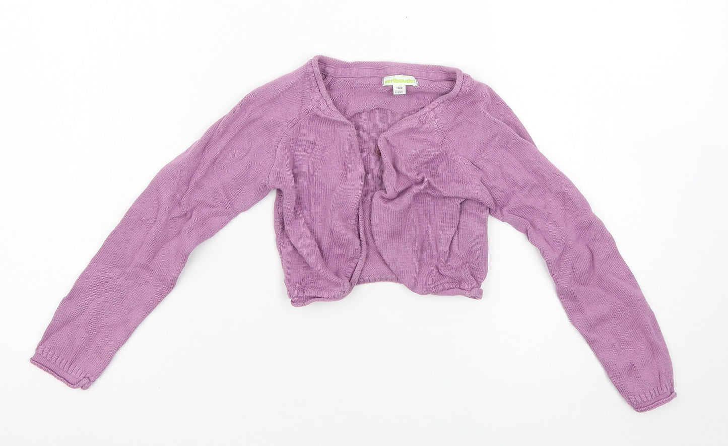 Vertbaudet Girls Purple   Cardigan Jumper Size 6 Years