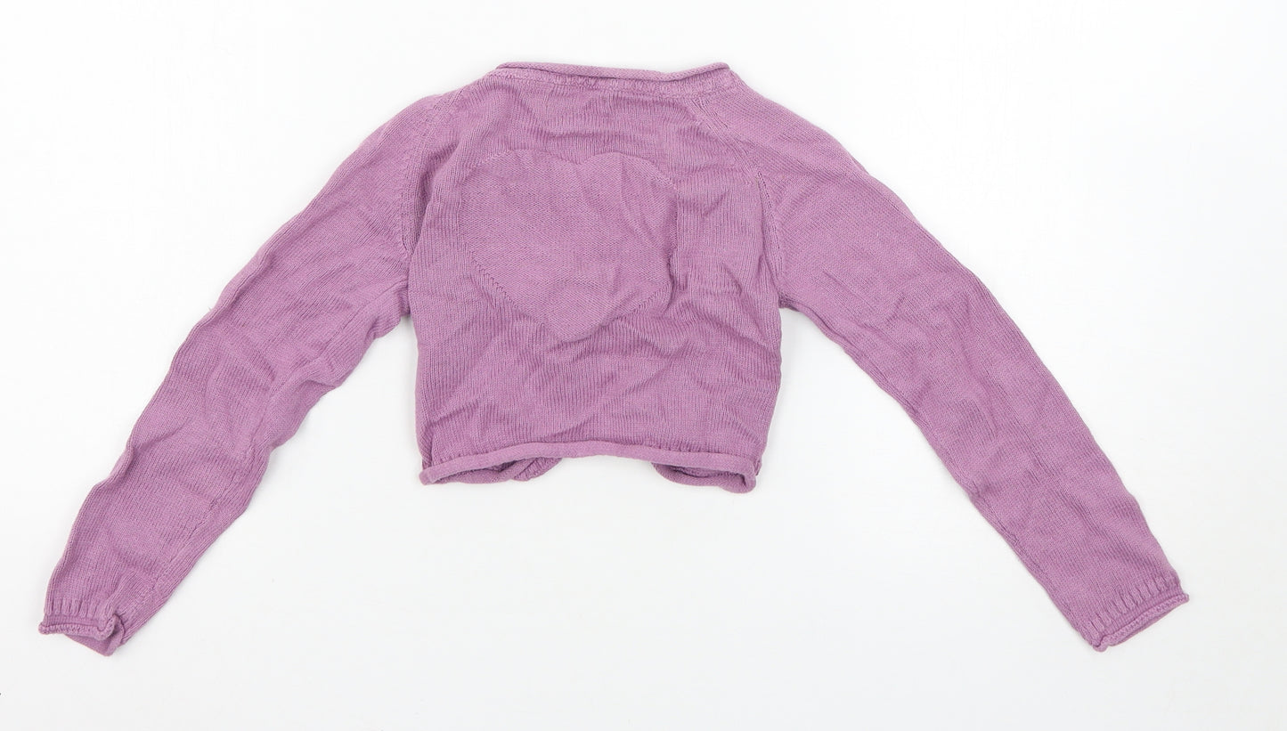 Vertbaudet Girls Purple   Cardigan Jumper Size 6 Years