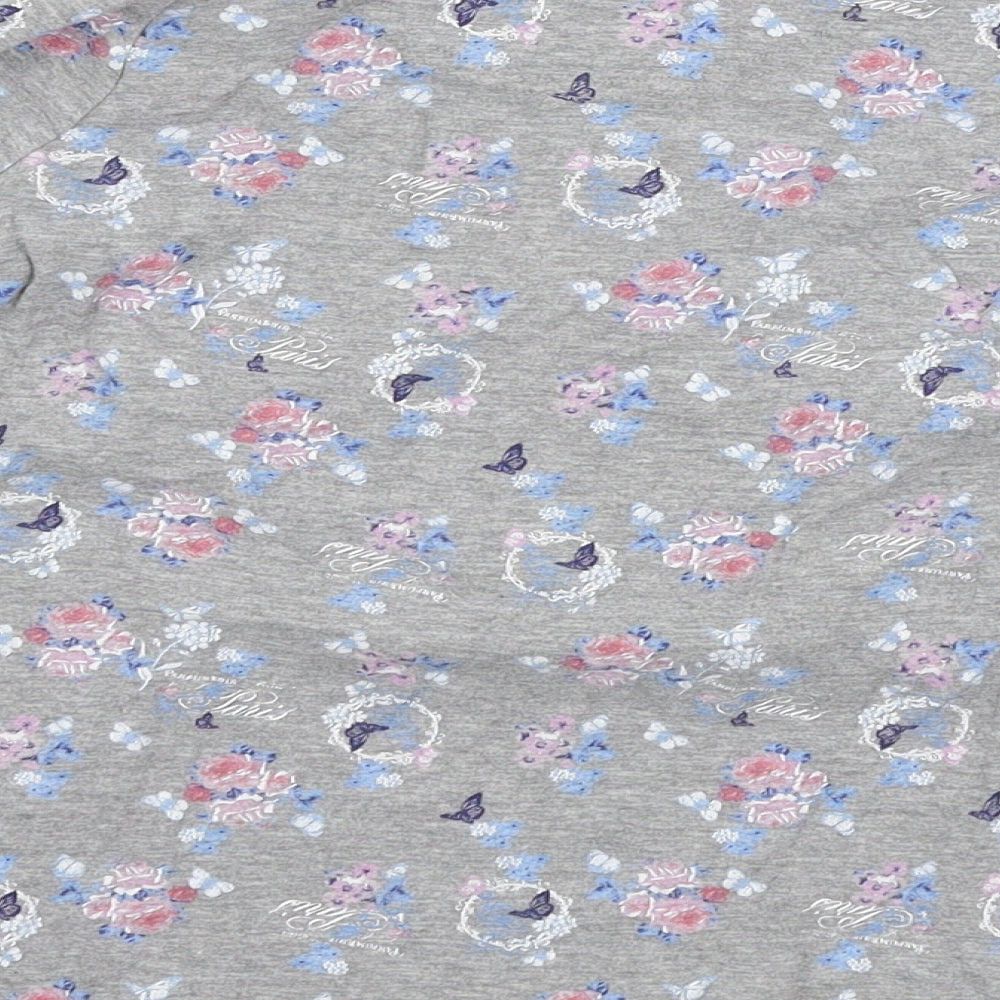 TU Girls Grey Floral  Basic Casual Size 7 Years