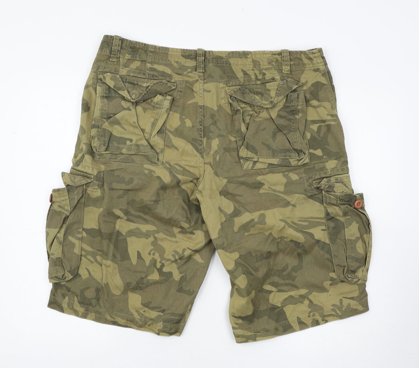 South Bay Mens Green Camouflage  Cargo Shorts Size 38