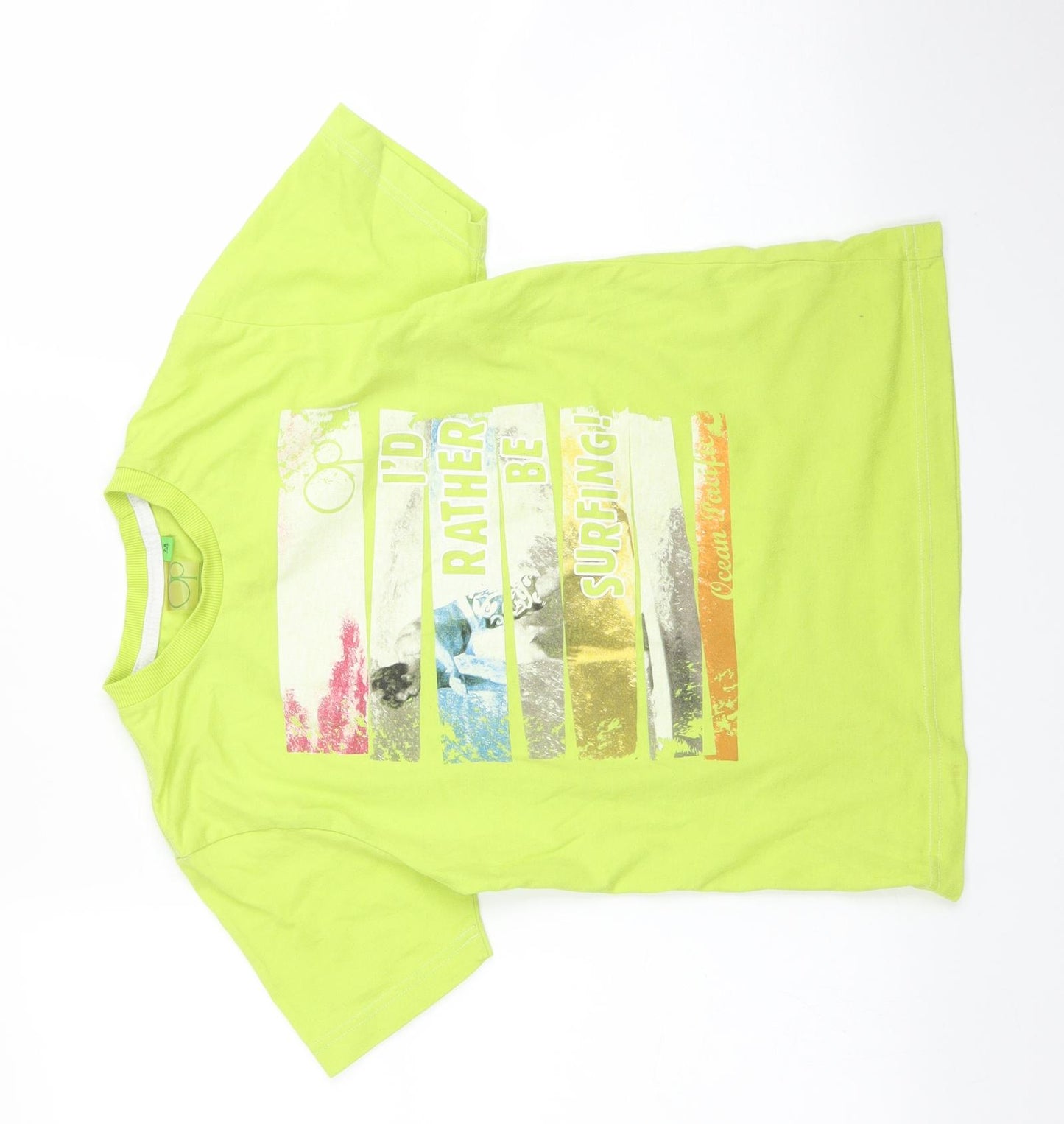 Ocean Pacific Boys Green   Basic T-Shirt Size 7 Years