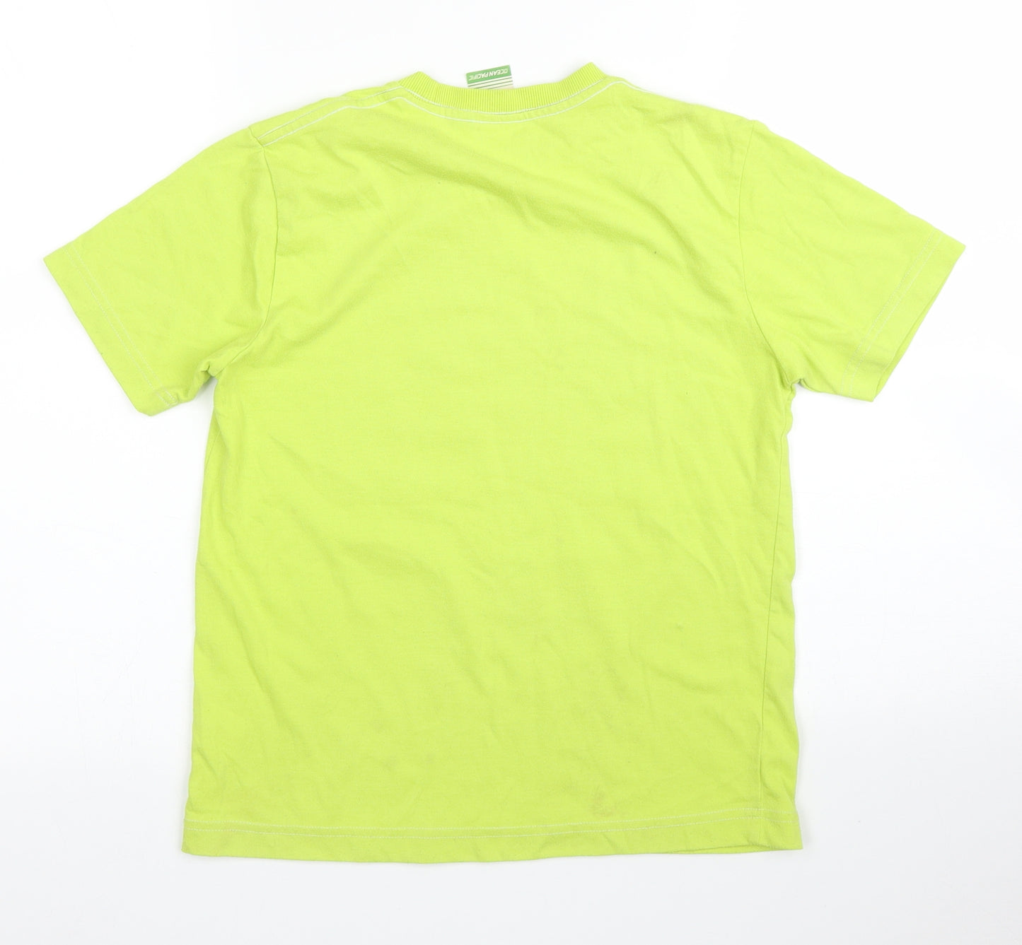 Ocean Pacific Boys Green   Basic T-Shirt Size 7 Years