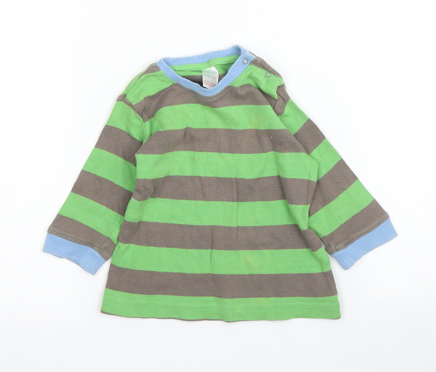 NEXT Baby Green Striped  Basic T-Shirt Size 3-6 Months