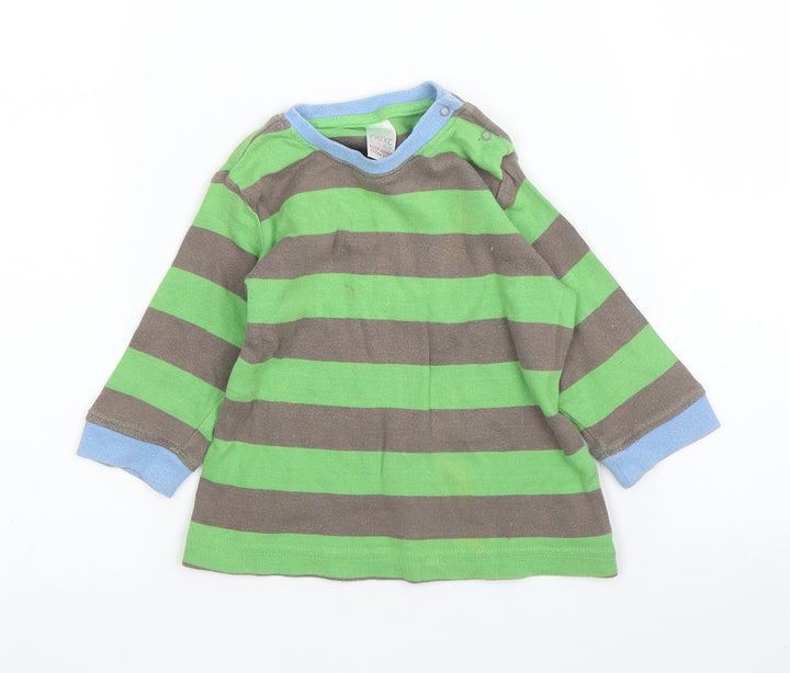 NEXT Baby Green Striped  Basic T-Shirt Size 3-6 Months
