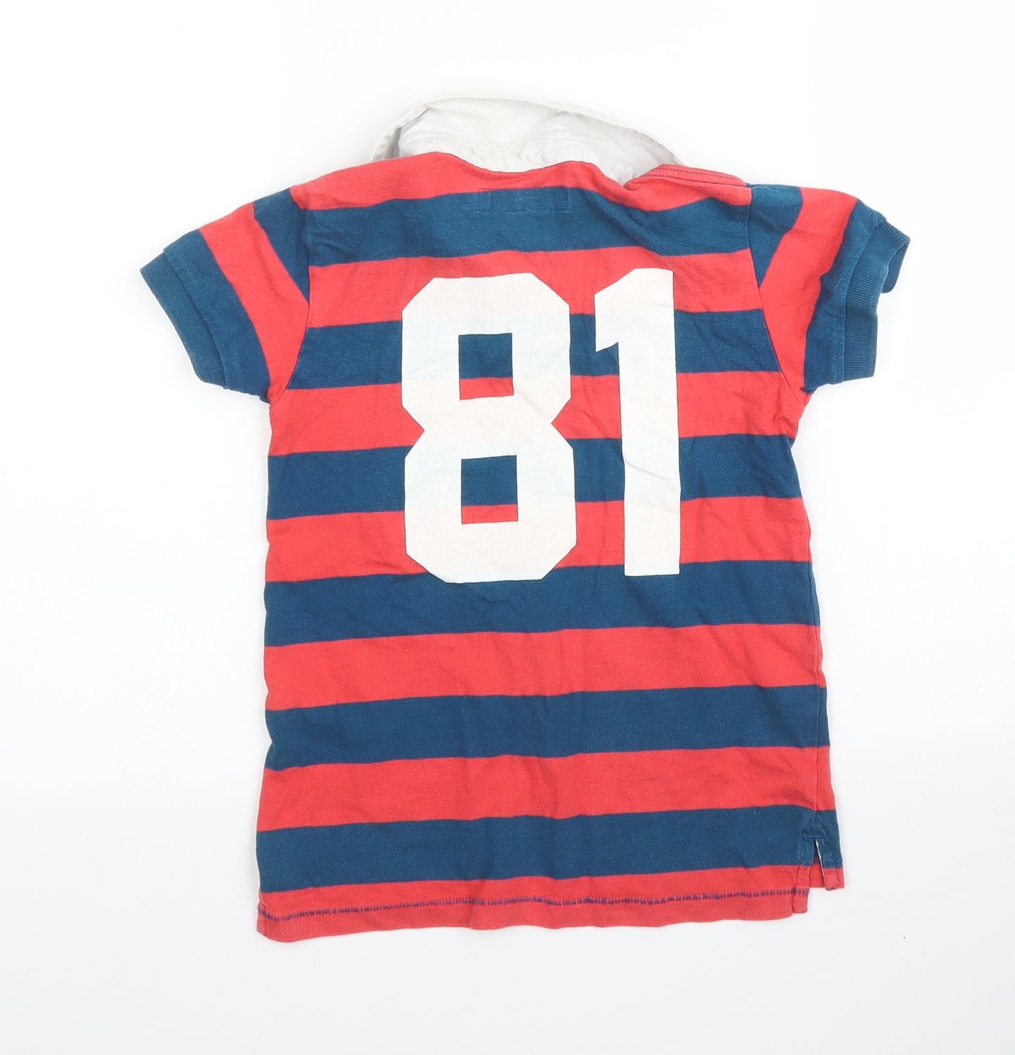 H&M Boys Blue Striped  Jersey T-Shirt Size 7 Years